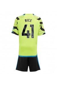 Arsenal Declan Rice #41 Jalkapallovaatteet Lasten Vieraspeliasu 2023-24 Lyhythihainen (+ Lyhyet housut)